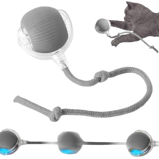 SORNEICDR Pawlure New Interactive Rolling Dog Ball 360° Smart Interactive Pet Toy Ball Self Rolling Dog Ball Interactive Cat Toys Electric Dog Balls for Small Medium Dogs Cats Grey 1pcs